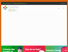 Tablet Screenshot of napa-activities.com